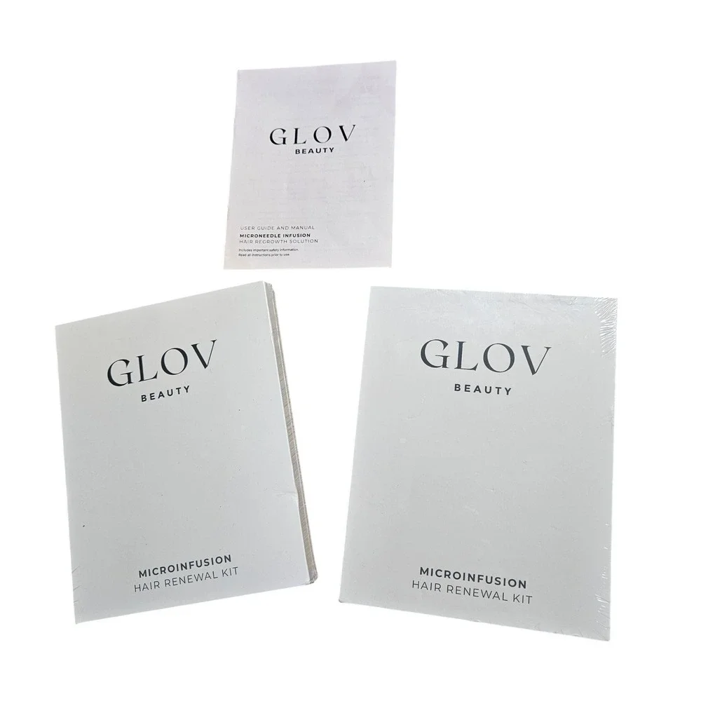 Glov Beauty Microneedle Infusion Hair Renewal Kit 24K Gold Plated 12 Ampoules